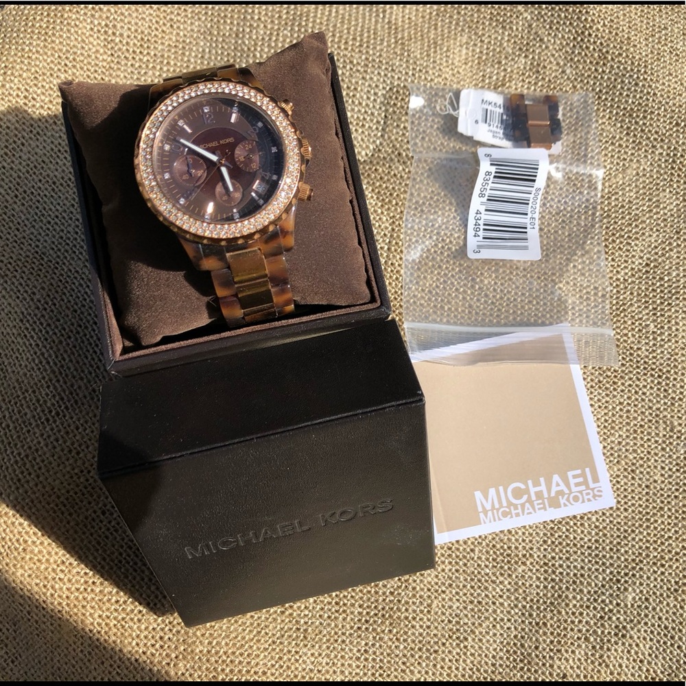 Michael kors Tortoise and gold watch